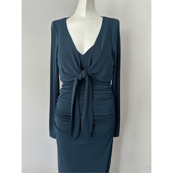 Cinq à Sept Brenna Jersey Tie Midi-Dress US 6 $395 - Picture 6 of 11